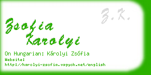 zsofia karolyi business card